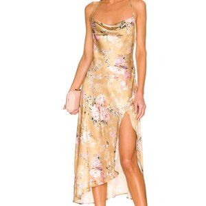 Gaia Dress ASTR the Label brand; Mustard Floral